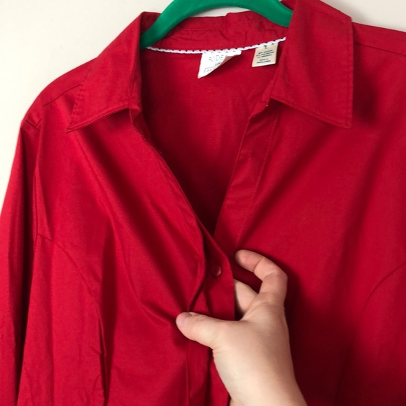 LEE Rider Easy To Care RED button down shirt-Sz L - Picture 4 of 6